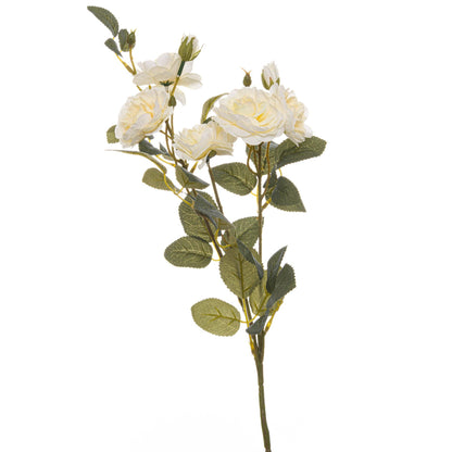 Soft White Cottage Rose Stem - Eudemonia Home Goods