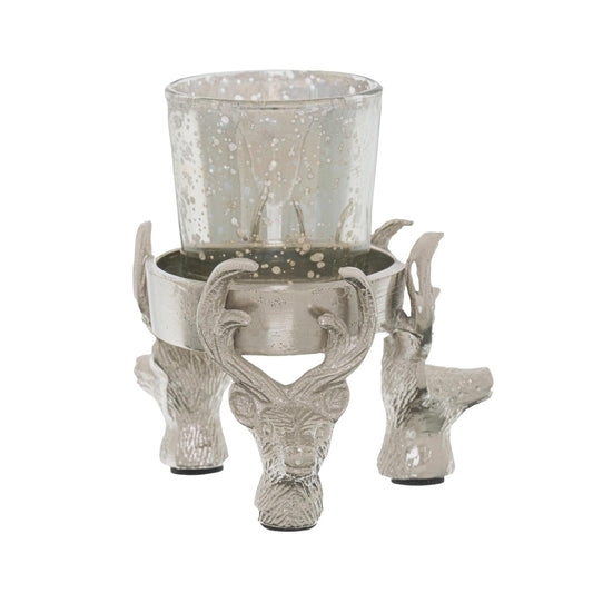 Silver Stag Tealight Holder - Eudemonia Home Goods