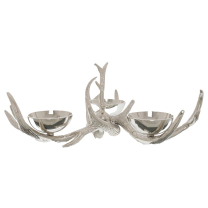 Silver Antler Serving Bowls Ornament - Eudemonia Home Goods