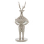 Standing Silver Stag Ornament With Bowl - Eudemonia Home Goods