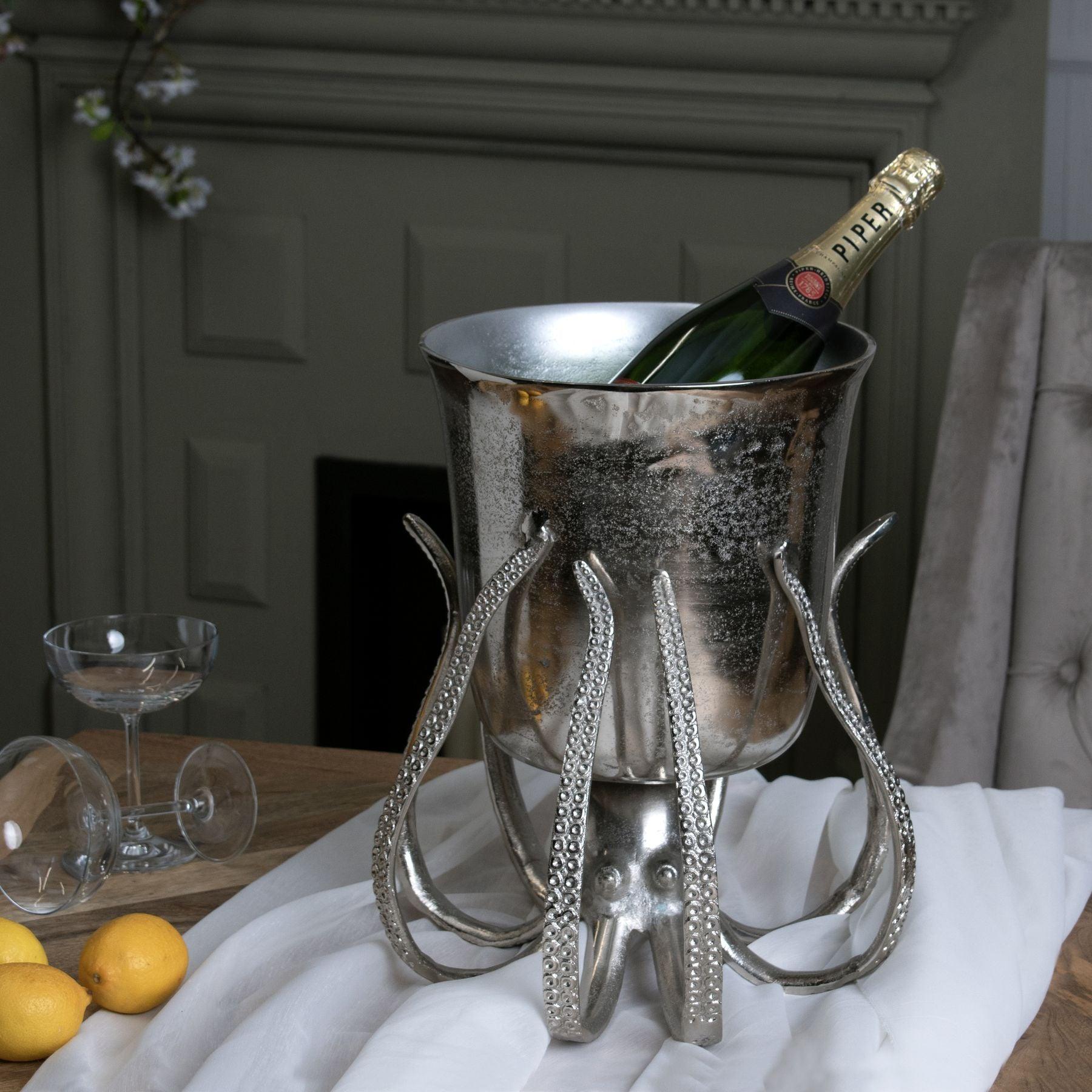 Large Octopus Champagne Bucket - Eudemonia Home Goods