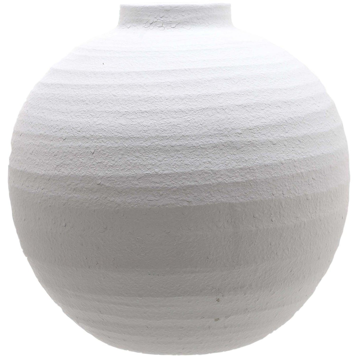 Tiber Large Matt White Ceramic Vase - Eudemonia Home Goods