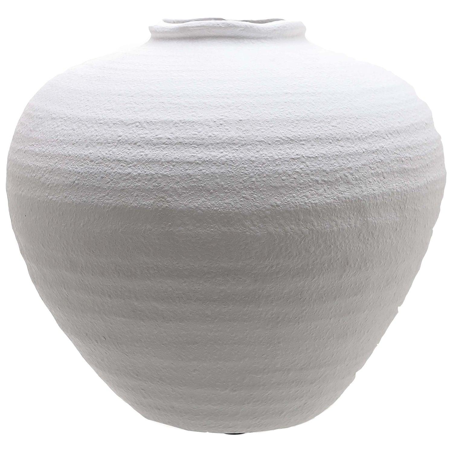 Regola Large Matt White Ceramic Vase - Eudemonia Home Goods