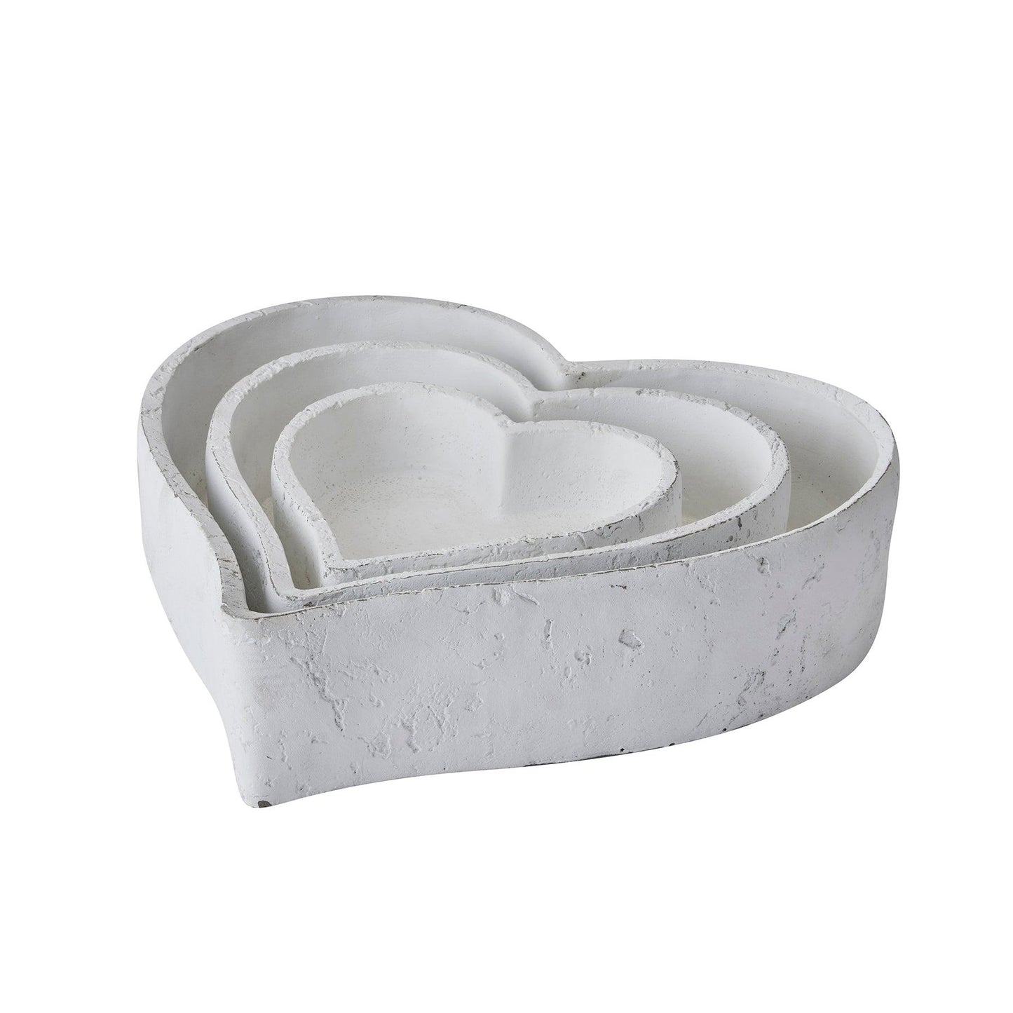 Set Of Three Large Matt White Ceramic Dishes - Eudemonia Home Goods