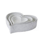 Set Of Three Large Matt White Ceramic Dishes - Eudemonia Home Goods