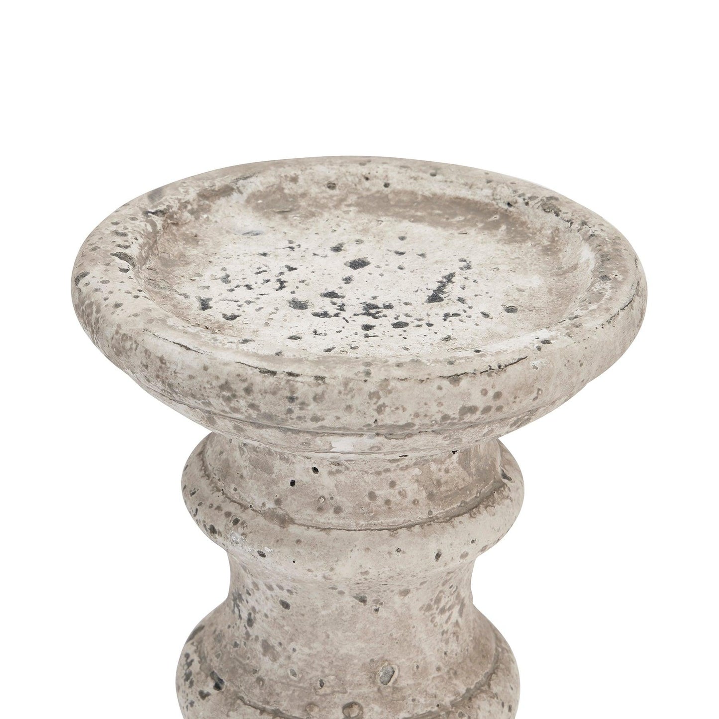 Small Stone Ceramic Column Candle Holder - Eudemonia Home Goods