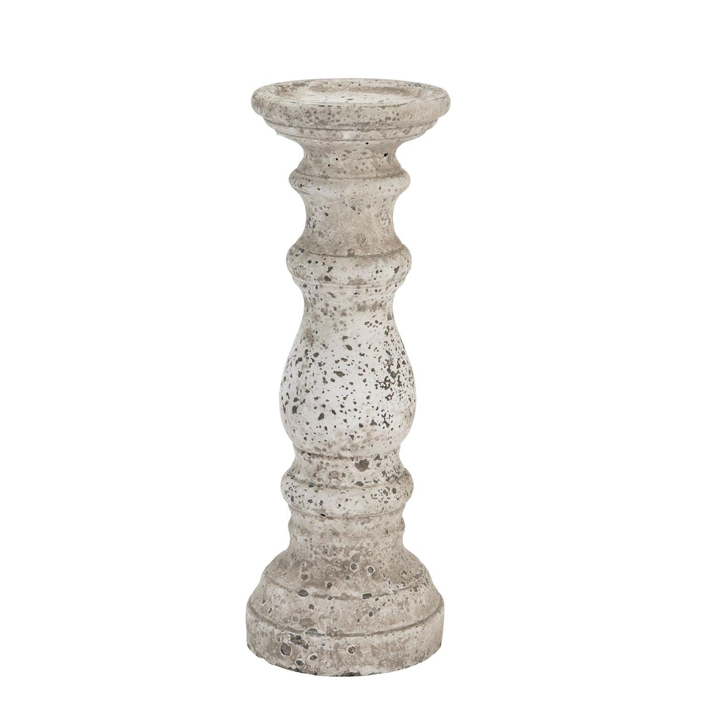 Stone Ceramic Column Candle Holder - Eudemonia Home Goods