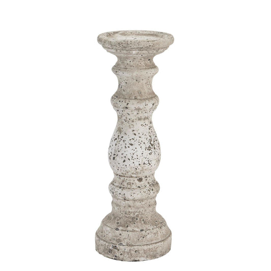 Stone Ceramic Column Candle Holder - Eudemonia Home Goods