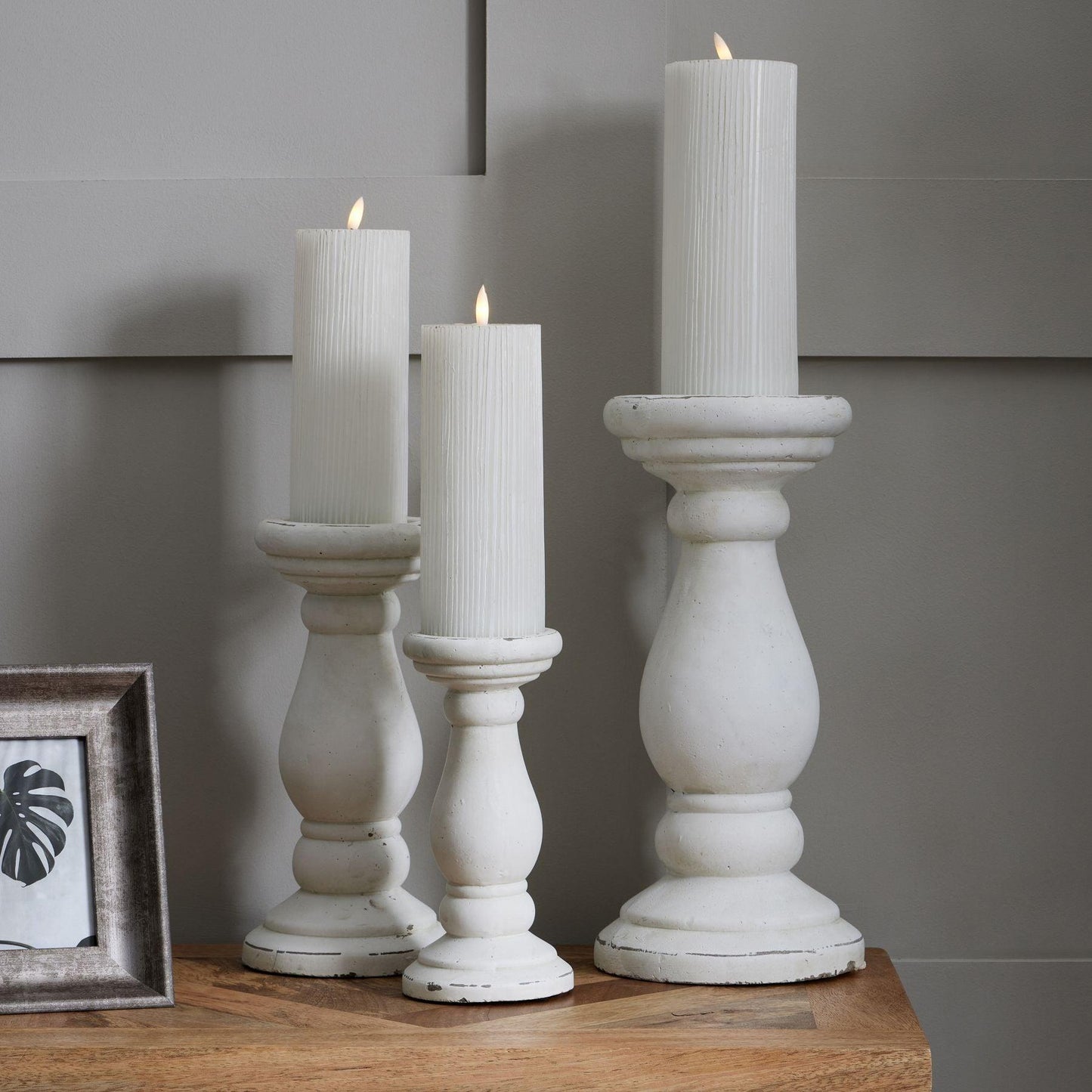 Small Matt White Ceramic Candle Holder - Eudemonia Home Goods