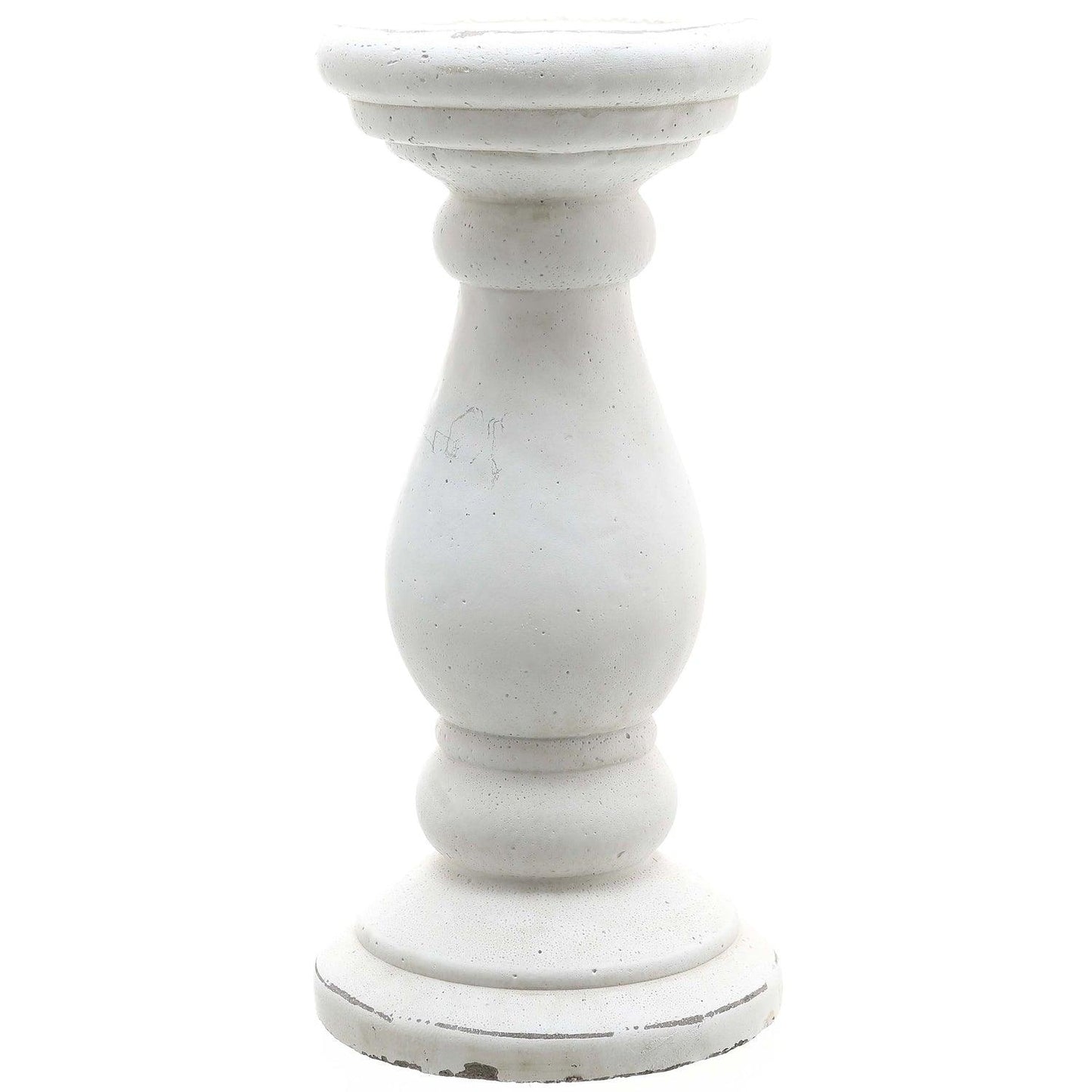 Small Matt White Ceramic Candle Holder - Eudemonia Home Goods