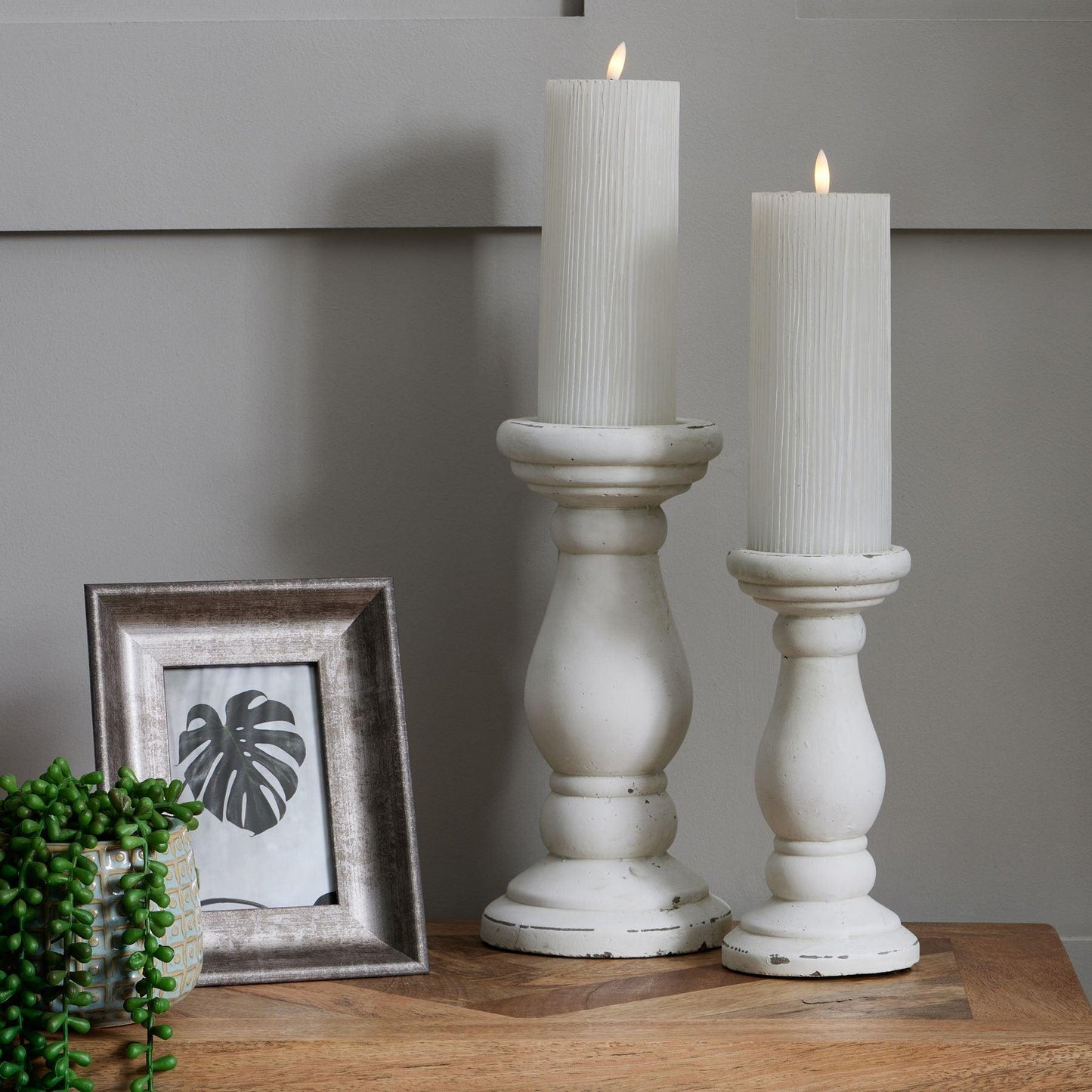 Matt White Ceramic Candle Holder - Eudemonia Home Goods