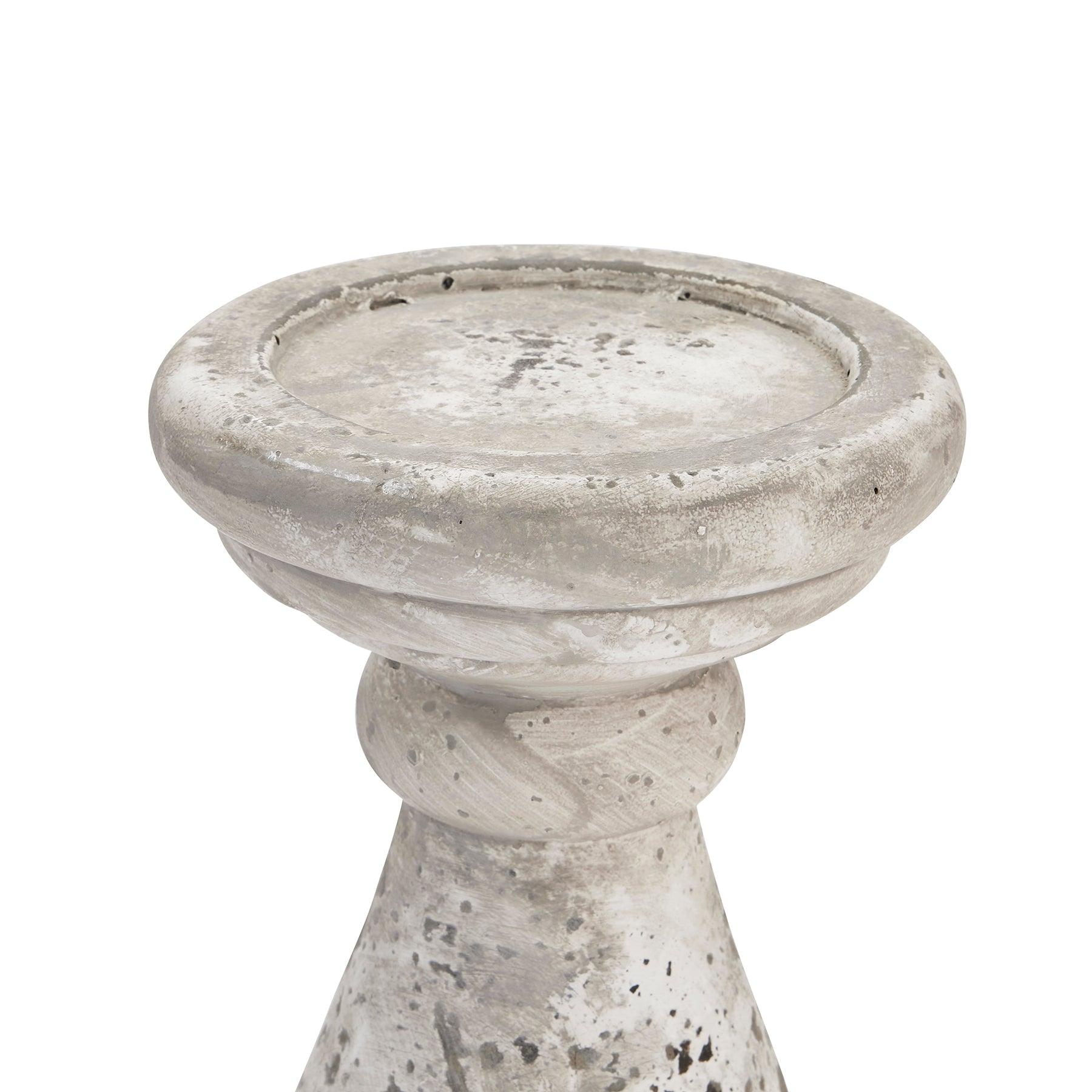 Large Stone Ceramic Candle Holder - Eudemonia Home Goods