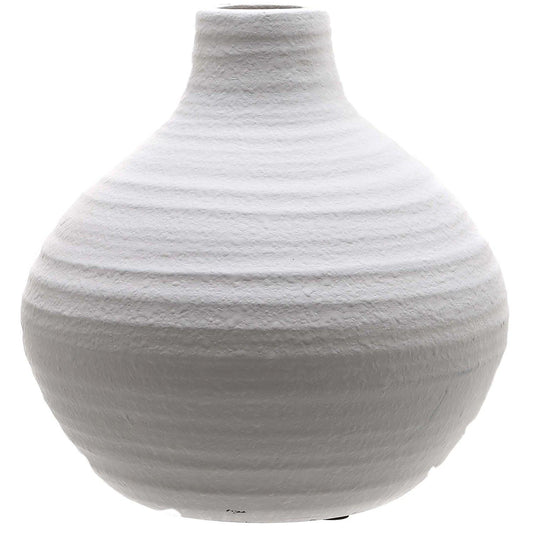 Amphora Matt White Ceramic Vase - Eudemonia Home Goods