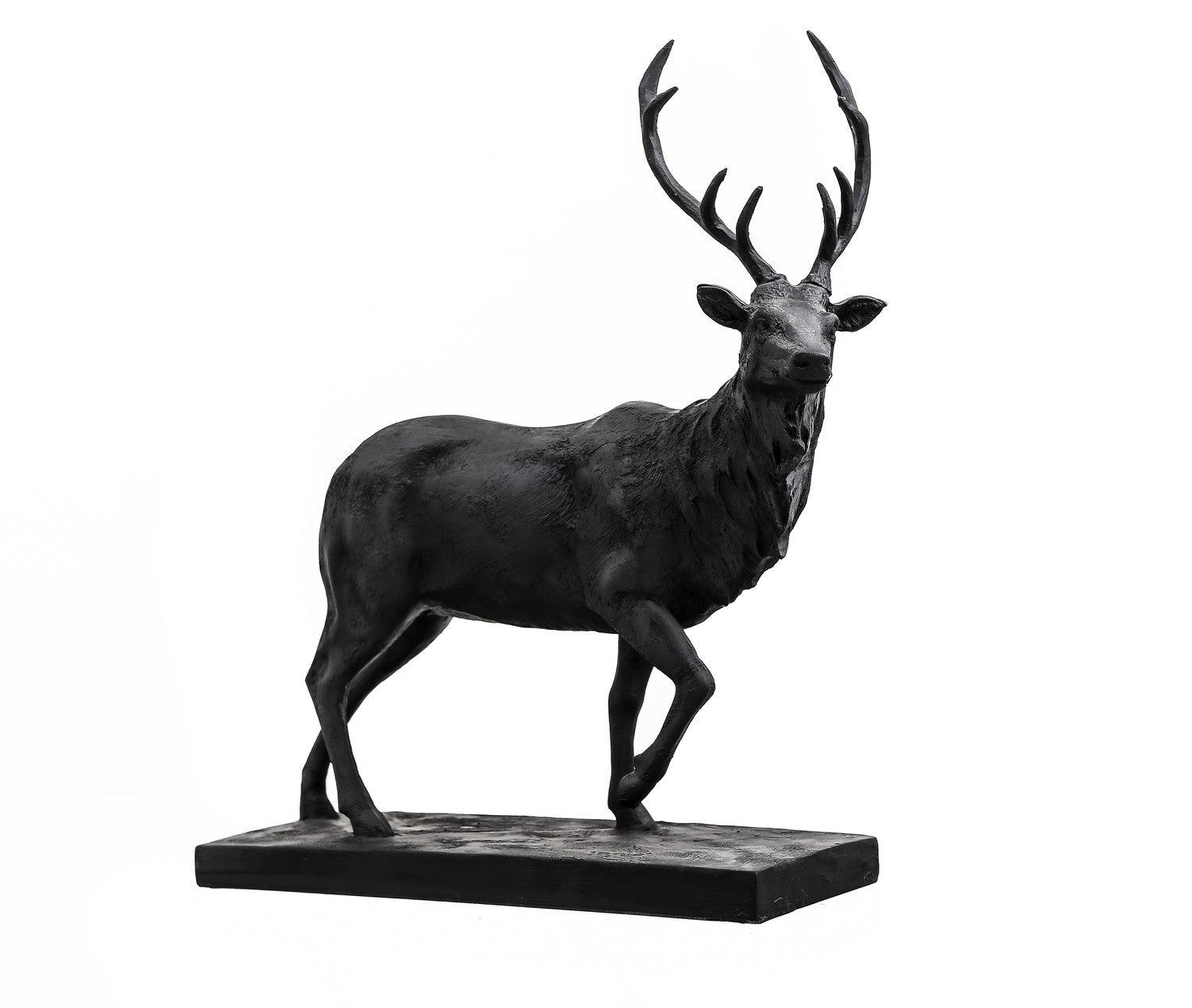 Large Black Stag Ornament - Eudemonia Home Goods