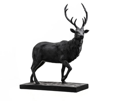 Large Black Stag Ornament - Eudemonia Home Goods