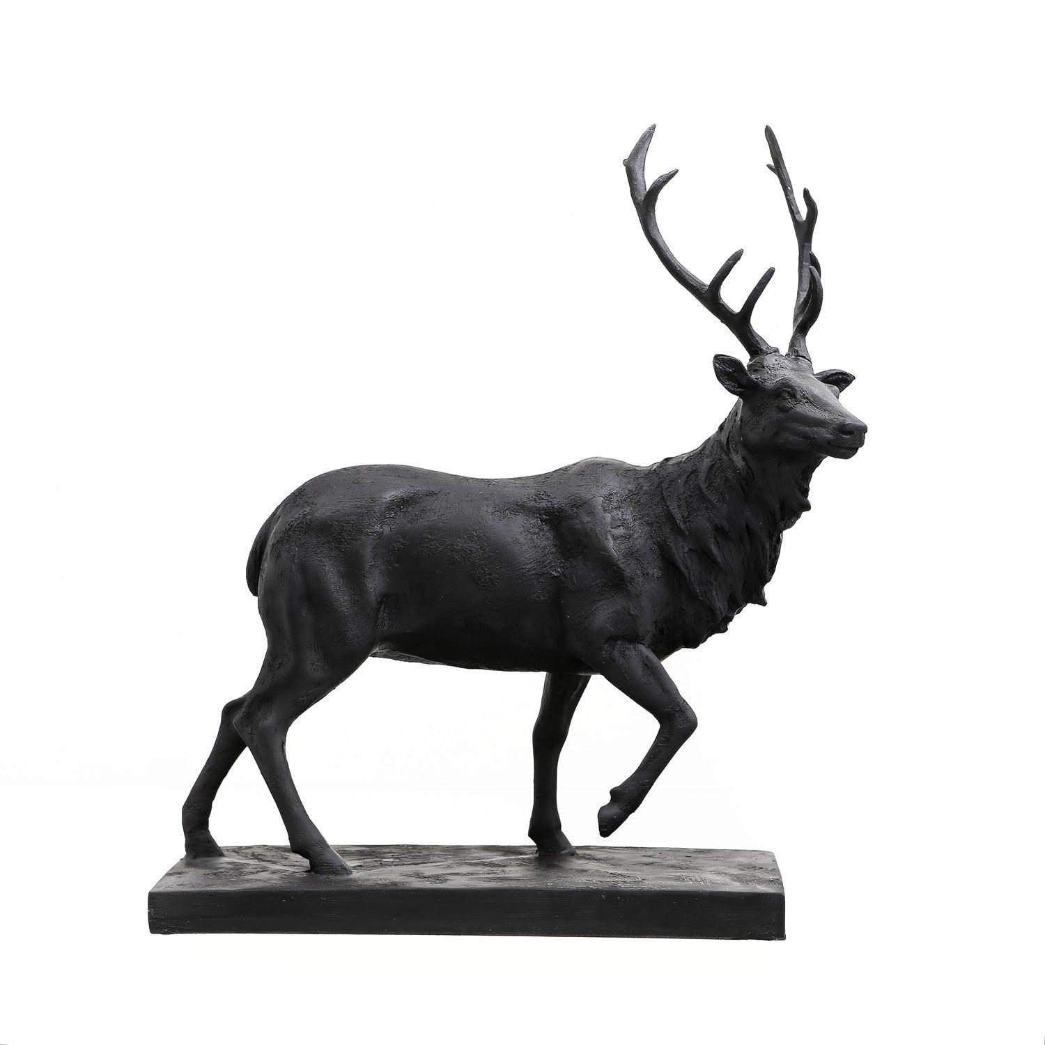 Large Black Stag Ornament - Eudemonia Home Goods