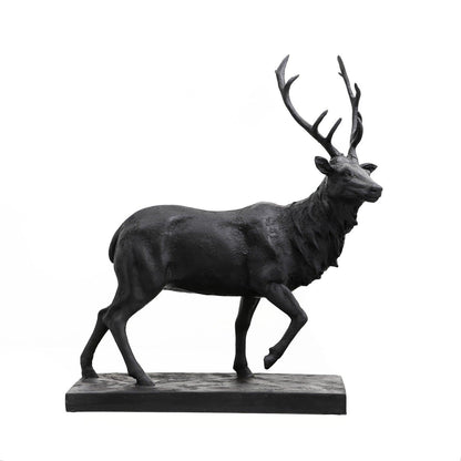 Large Black Stag Ornament - Eudemonia Home Goods