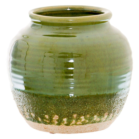 Seville Collection Olive Squat Vase - Eudemonia Home Goods