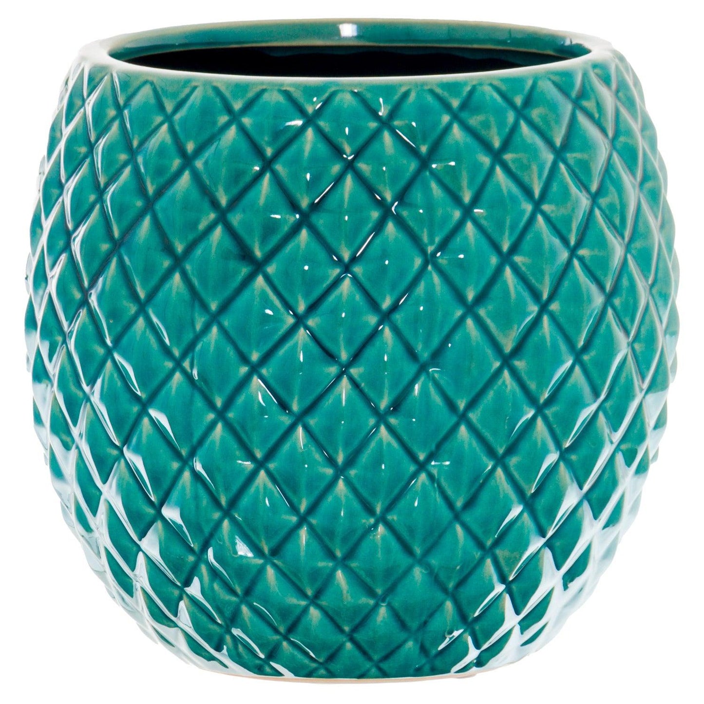 Seville Collection Teal diamond Planter - Eudemonia Home Goods