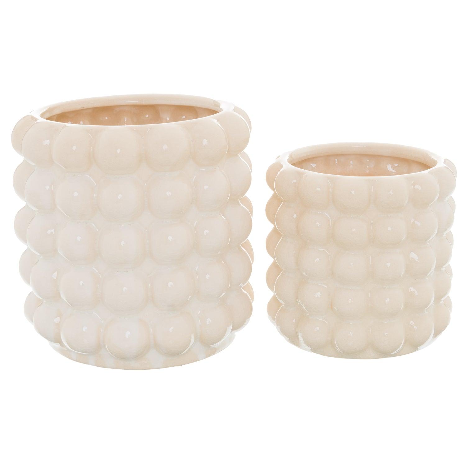 Seville Collection Large Cream Bubble Panter - Eudemonia Home Goods