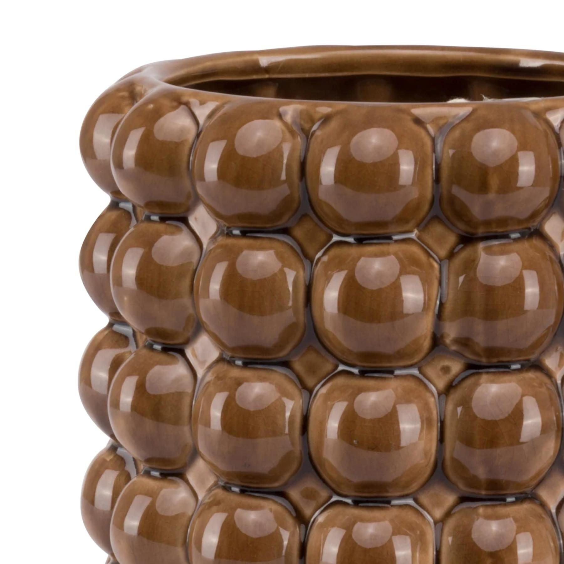 Seville Collection Large Caramel Bubble Planter - Eudemonia Home Goods