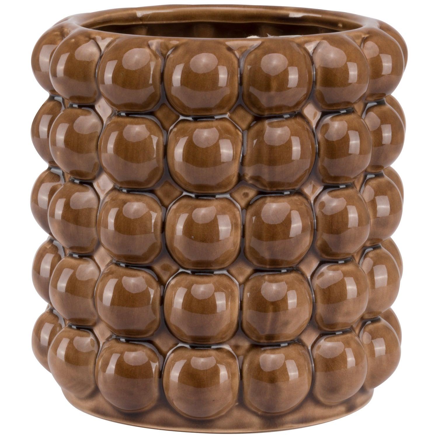 Seville Collection Large Caramel Bubble Planter - Eudemonia Home Goods