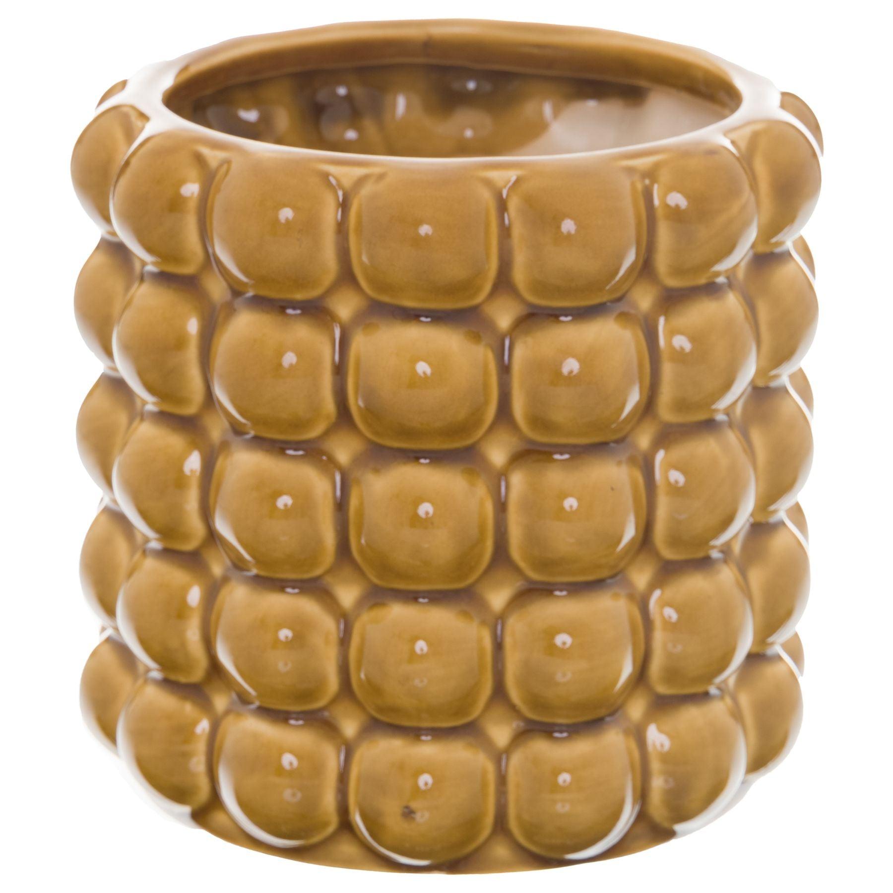 Seville Collection Large Ochre Bubble Planter - Eudemonia Home Goods