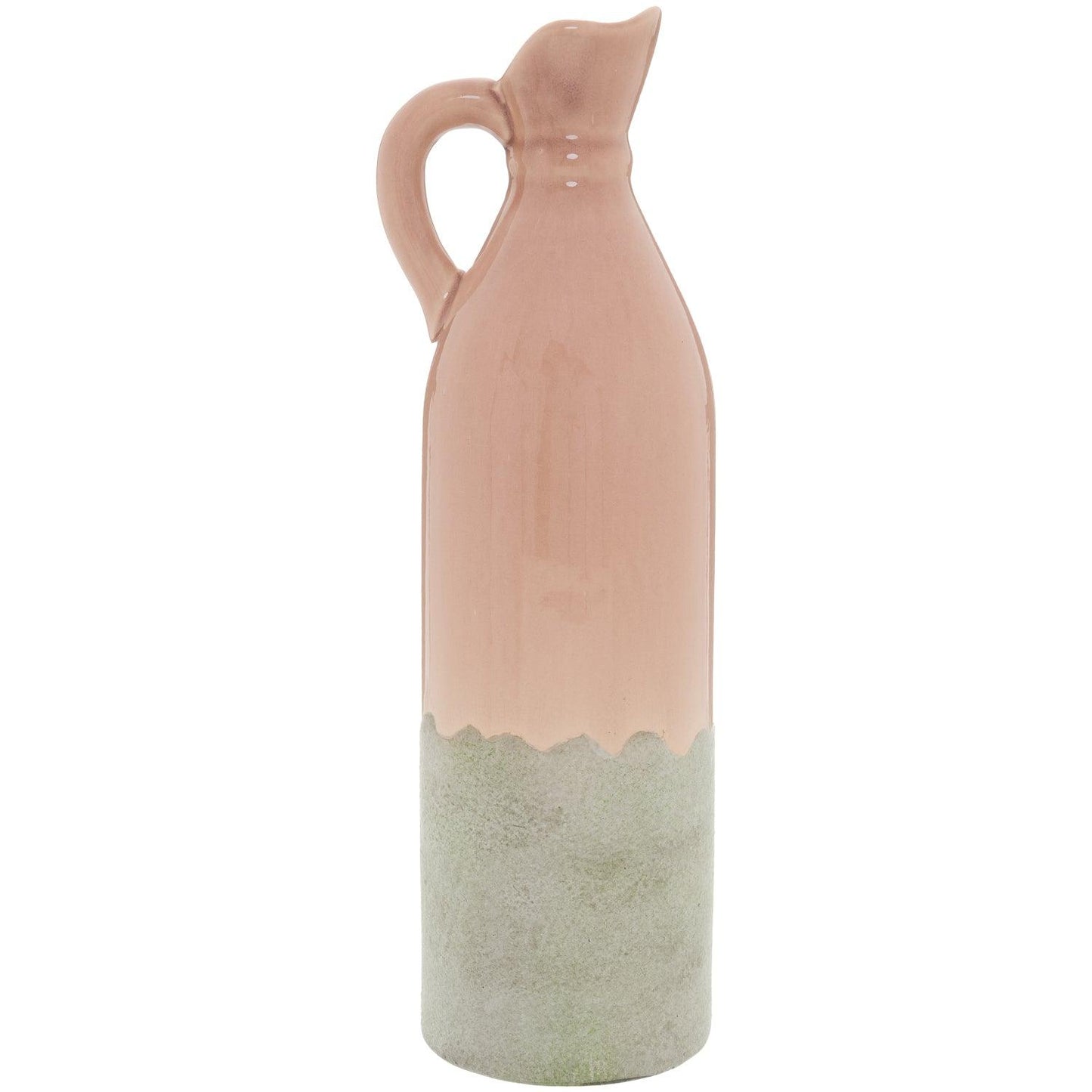 Decorative Tall Blush Stoneware Jug - Eudemonia Home Goods