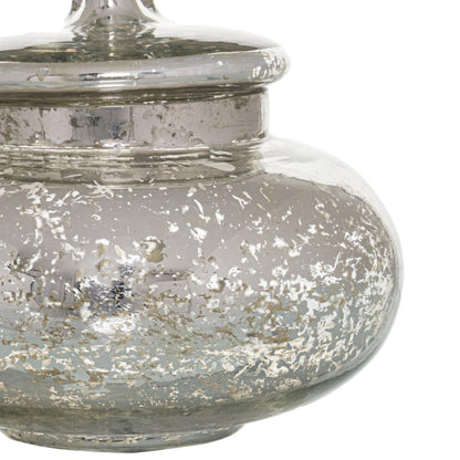 Small Silver Squat Trinket Jar - Eudemonia Home Goods