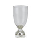 Silver Footed Hurricane Lamp - Eudemonia Home Goods