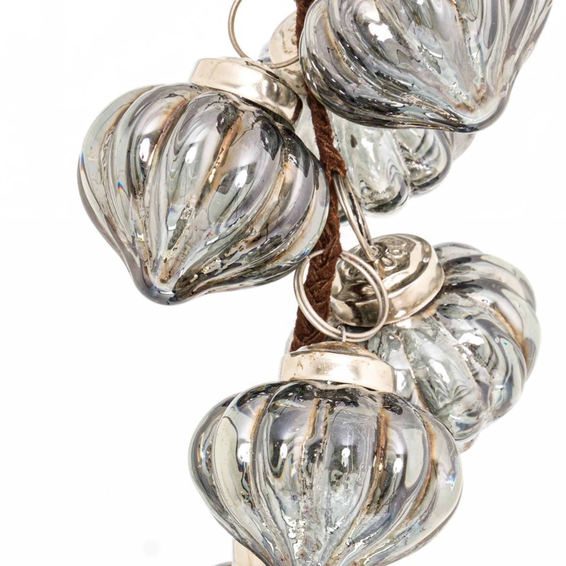 The Noel Collection Smoked Midnight Teardop Bauble Cluster - Eudemonia Home Goods