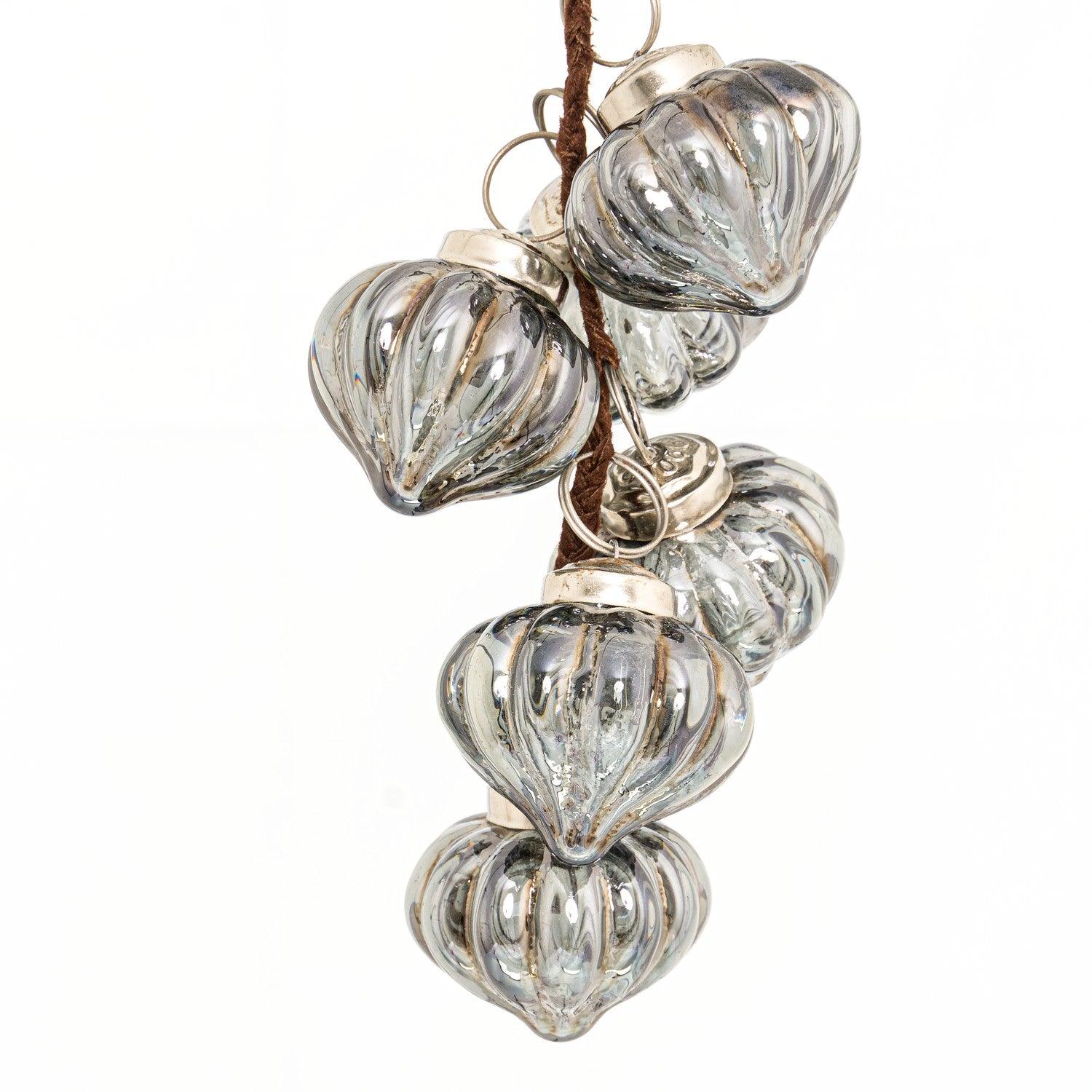 The Noel Collection Smoked Midnight Teardop Bauble Cluster - Eudemonia Home Goods