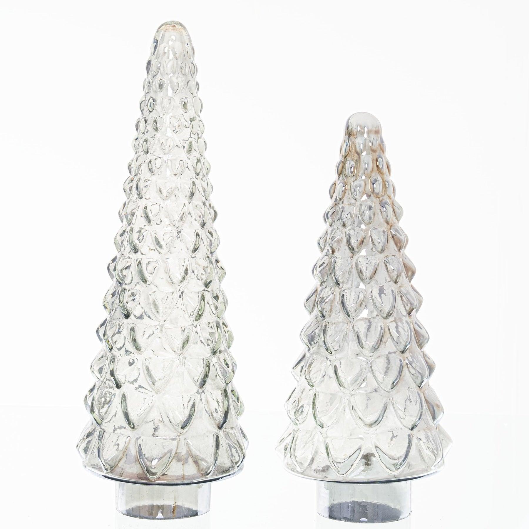 Noel Collection Large Smoked Midnight Glass Decorative Tree - Eudemonia Home Goods