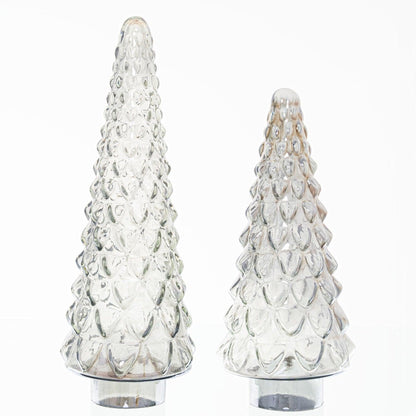 Noel Collection Large Smoked Midnight Glass Decorative Tree - Eudemonia Home Goods