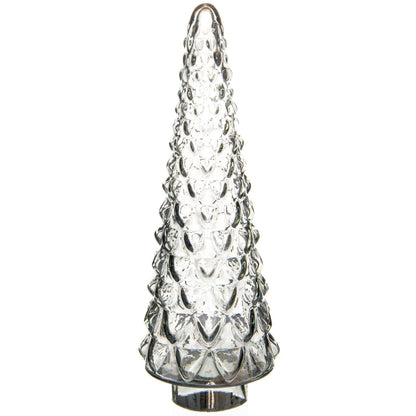 Noel Collection Large Smoked Midnight Glass Decorative Tree - Eudemonia Home Goods