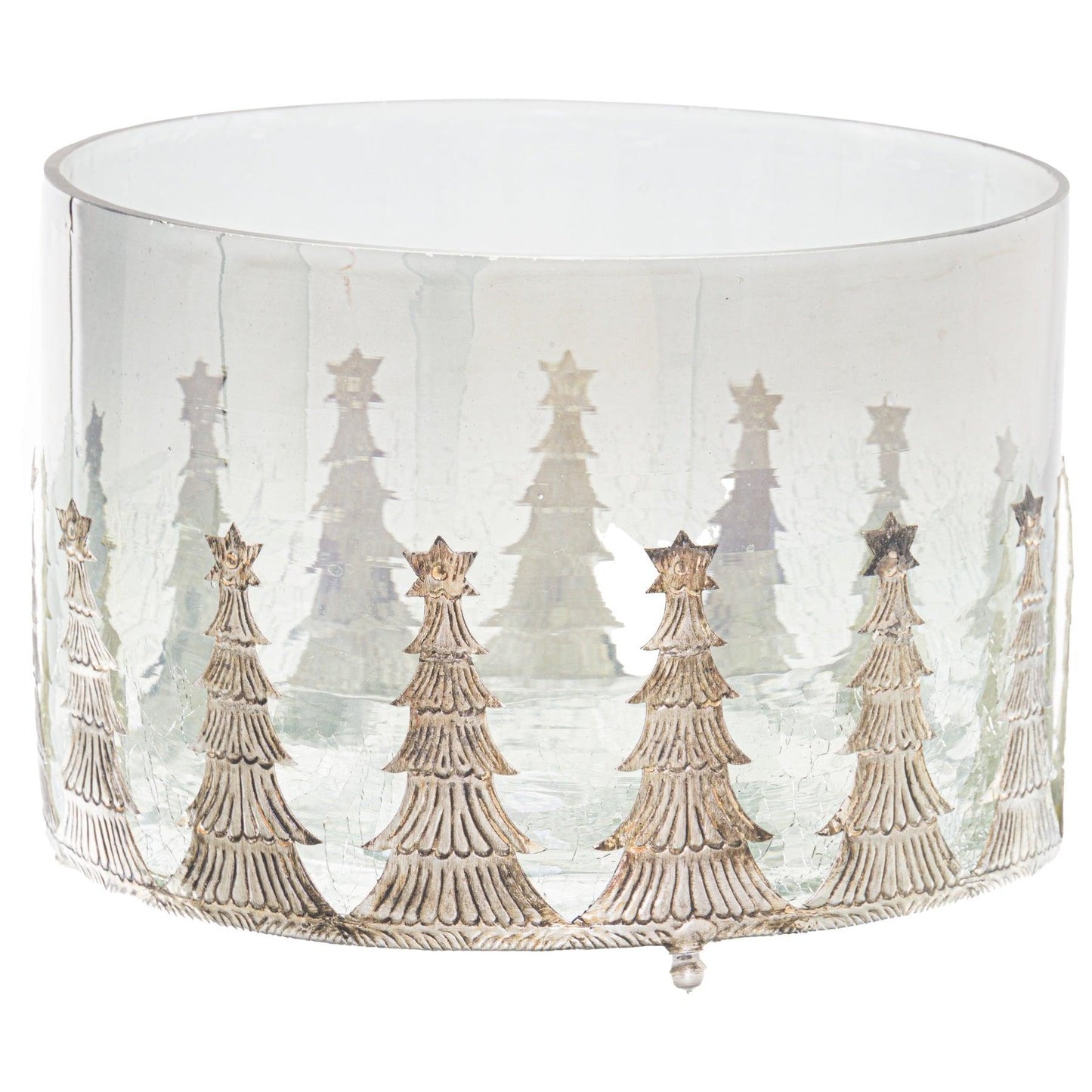 Noel Collection Midnight Large Christmas Tree Candle Holder - Eudemonia Home Goods