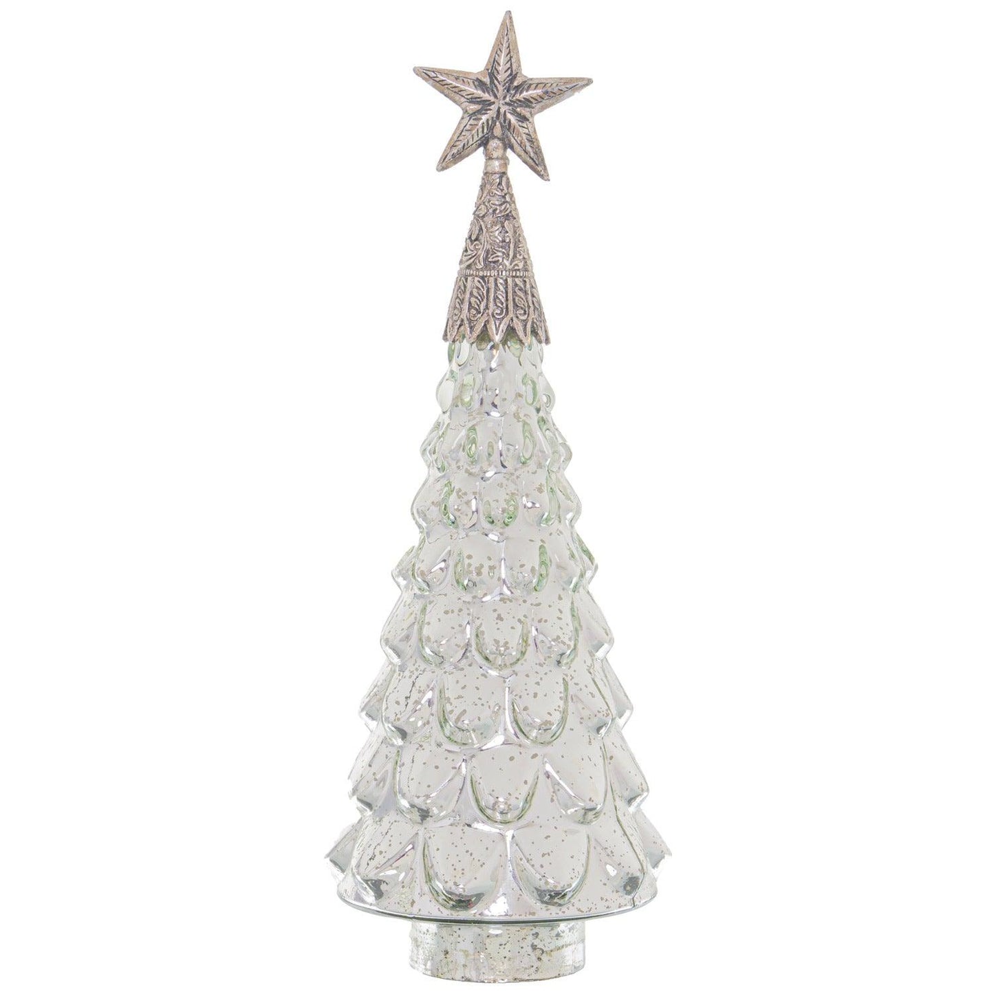 Noel Collection Textured Star Topped Decorative Small Tree - Eudemonia Home Goods