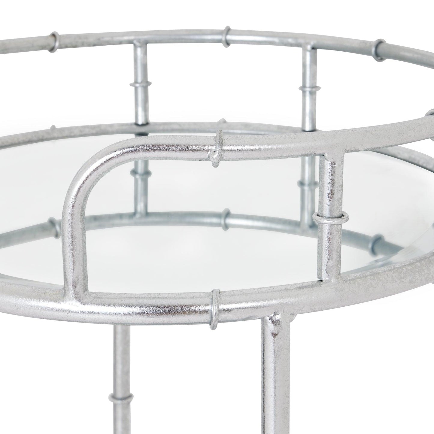 Silver Round Drinks Trolley - Eudemonia Home Goods