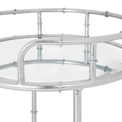 Silver Round Drinks Trolley - Eudemonia Home Goods