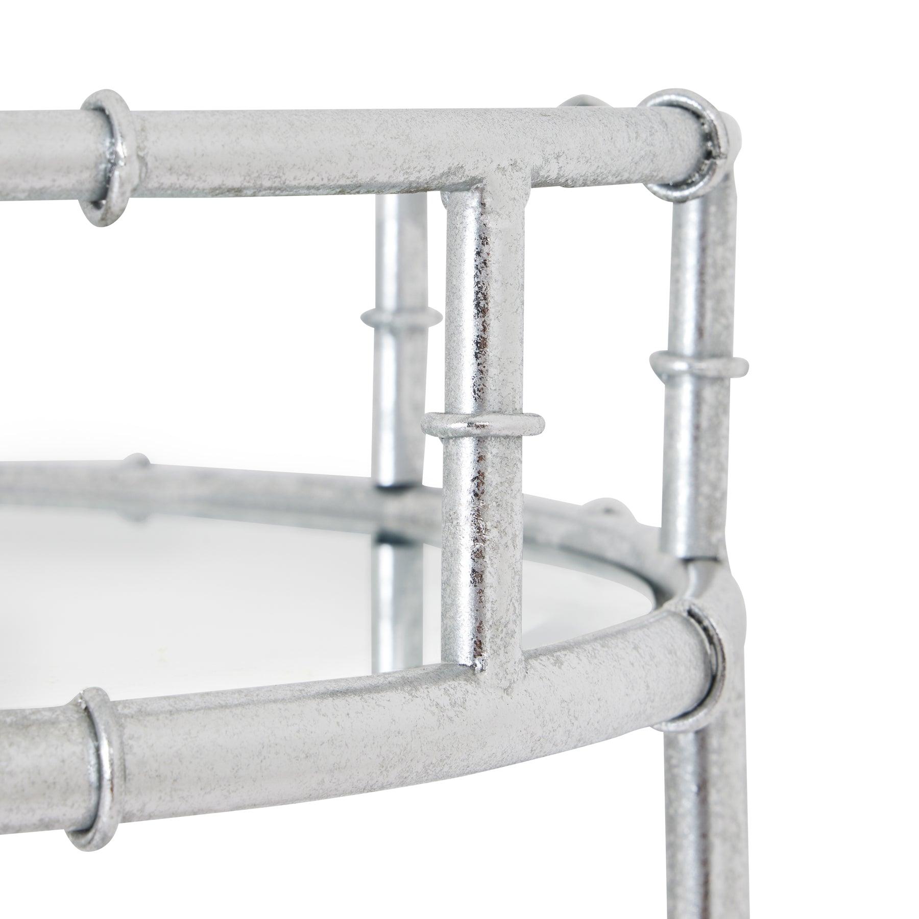 Silver Round Drinks Trolley - Eudemonia Home Goods