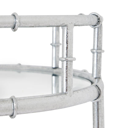 Silver Round Drinks Trolley - Eudemonia Home Goods