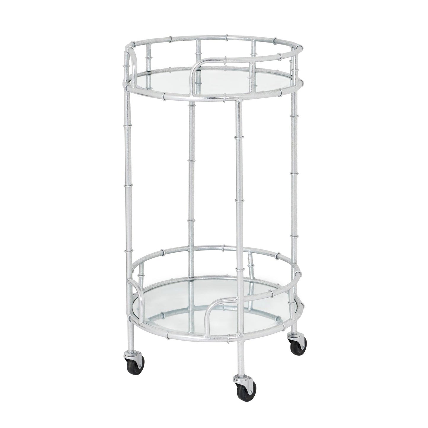 Silver Round Drinks Trolley - Eudemonia Home Goods