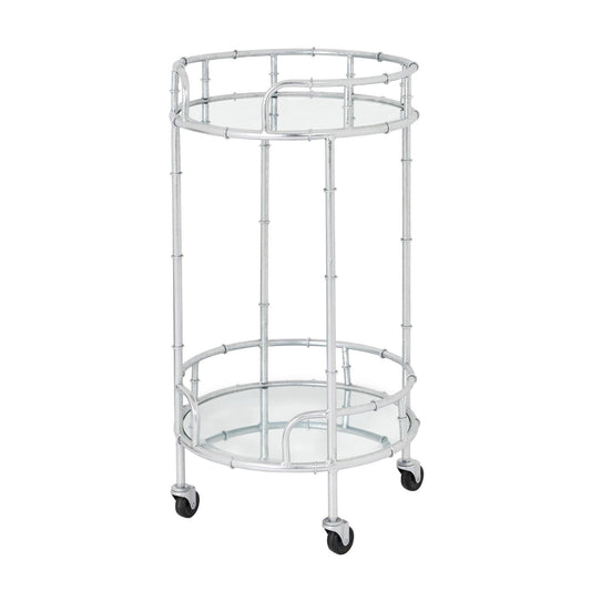 Silver Round Drinks Trolley - Eudemonia Home Goods