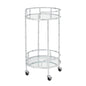 Silver Round Drinks Trolley - Eudemonia Home Goods