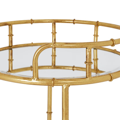 Gold Round Drinks Trolley - Eudemonia Home Goods