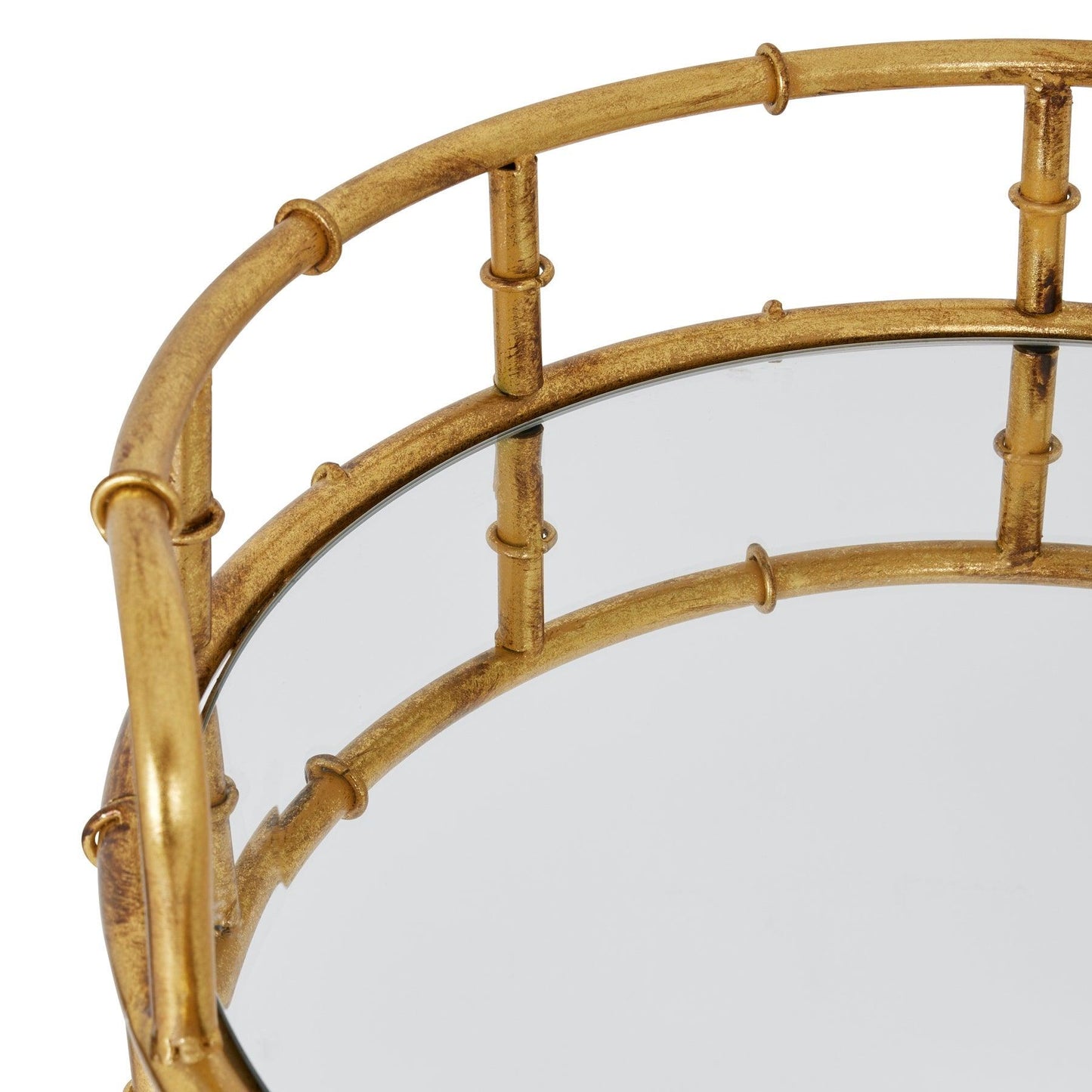 Gold Round Drinks Trolley - Eudemonia Home Goods