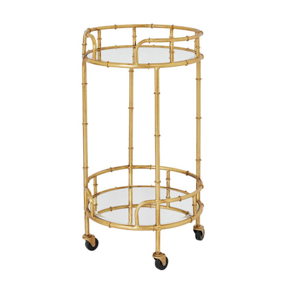 Gold Round Drinks Trolley - Eudemonia Home Goods