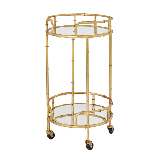 Gold Round Drinks Trolley - Eudemonia Home Goods