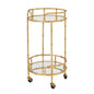 Gold Round Drinks Trolley - Eudemonia Home Goods