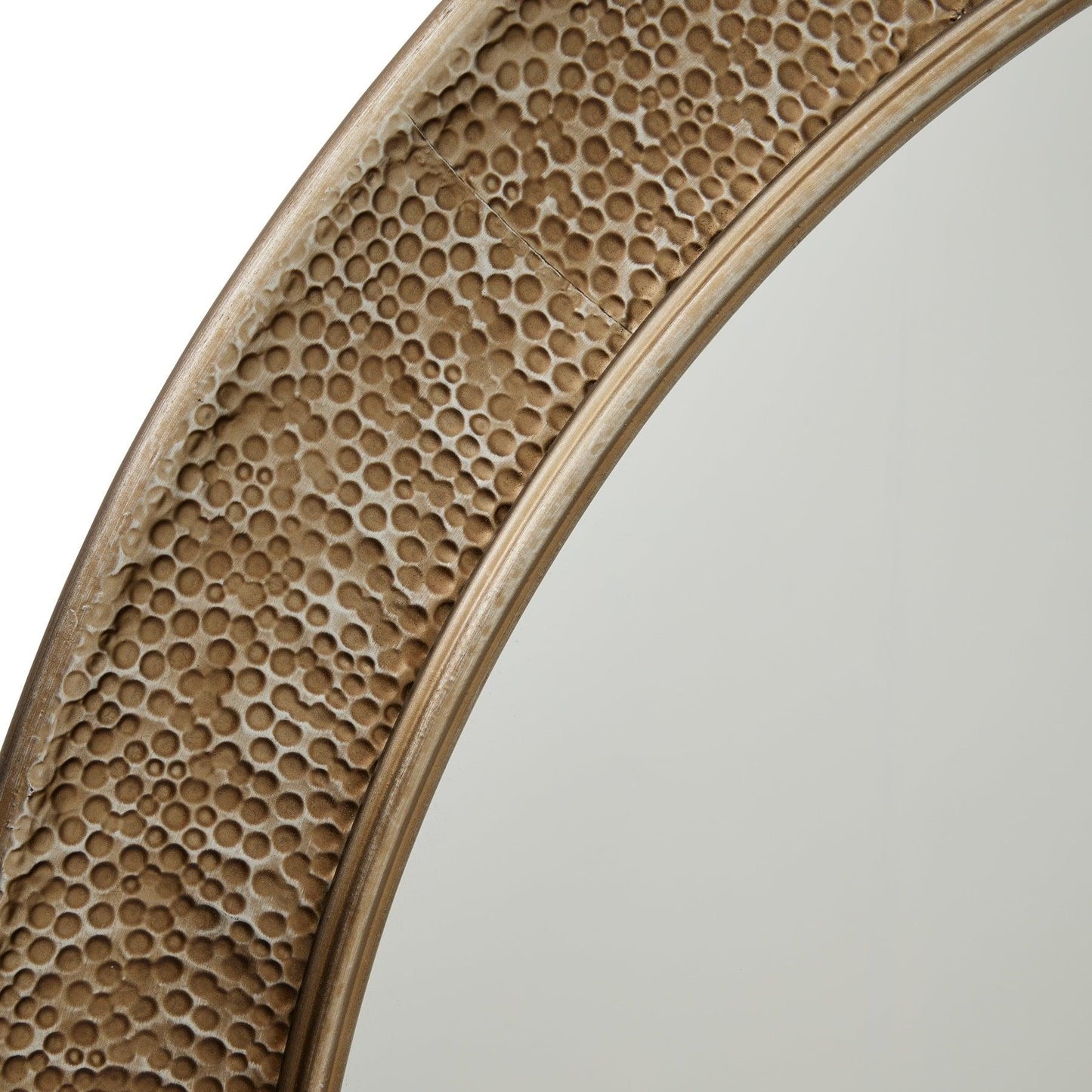 Hammered Large Brass Wall Mirror - Eudemonia Home Goods